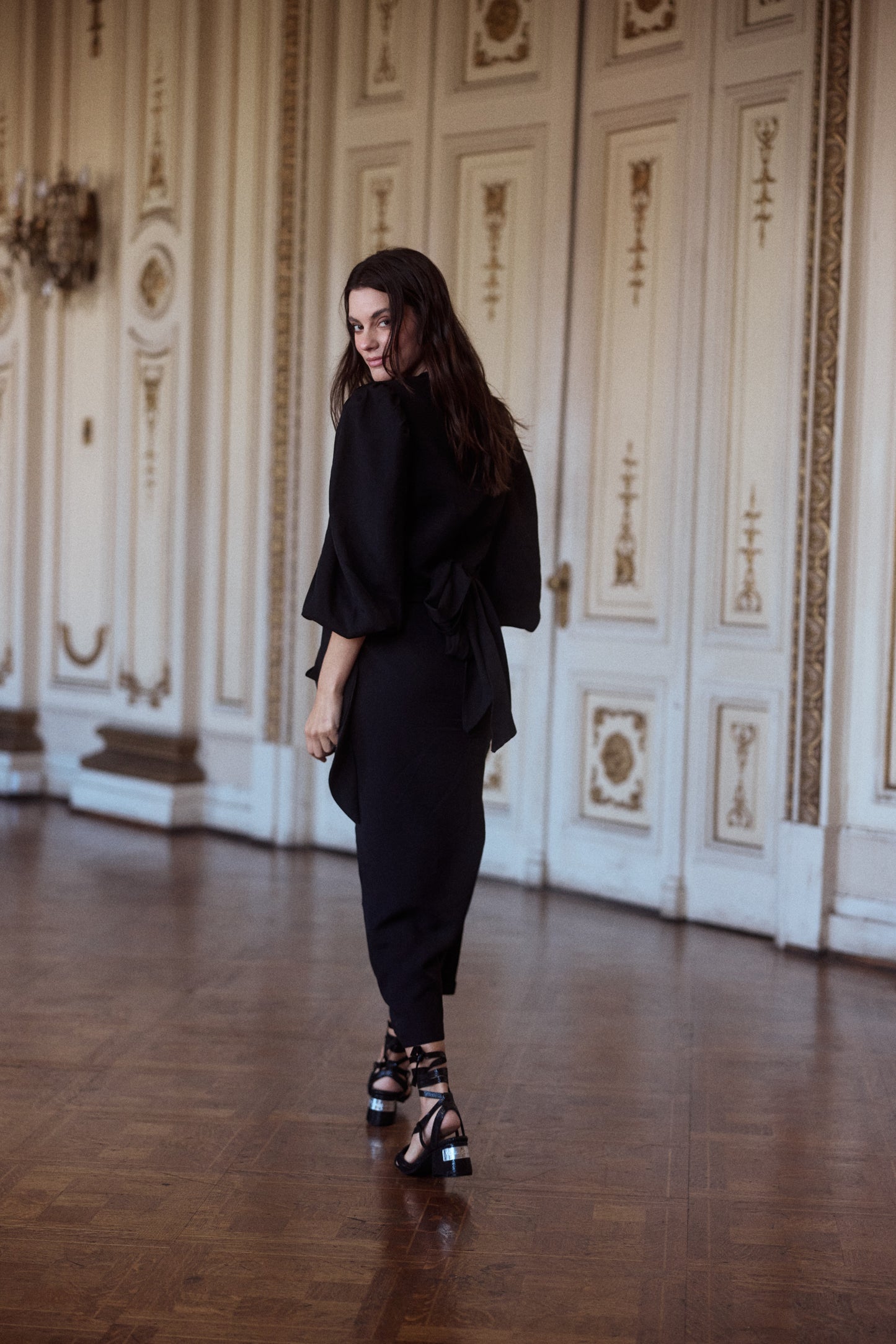 Falda Mallorca solida Negro