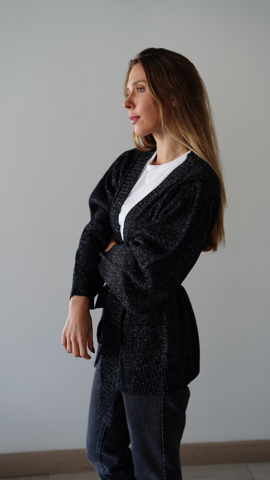 SWEATER MIKONOS LUREX NEGRO
