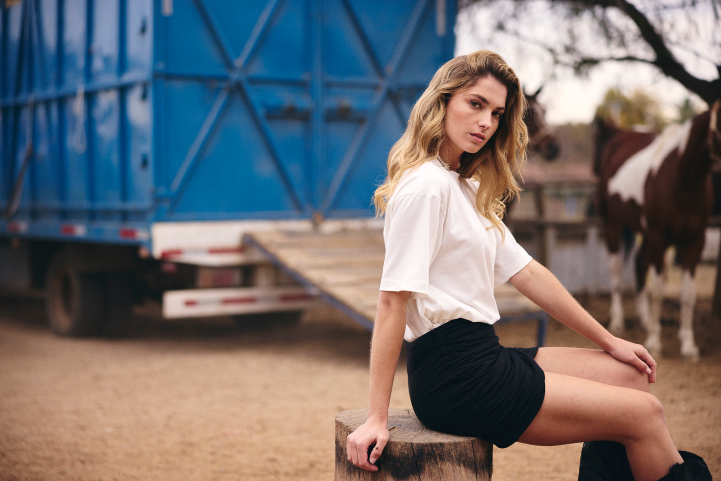 Polera Malaga Blanca Algodón Pima