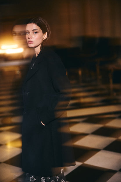 ABRIGO SICILIA LANA NEGRO