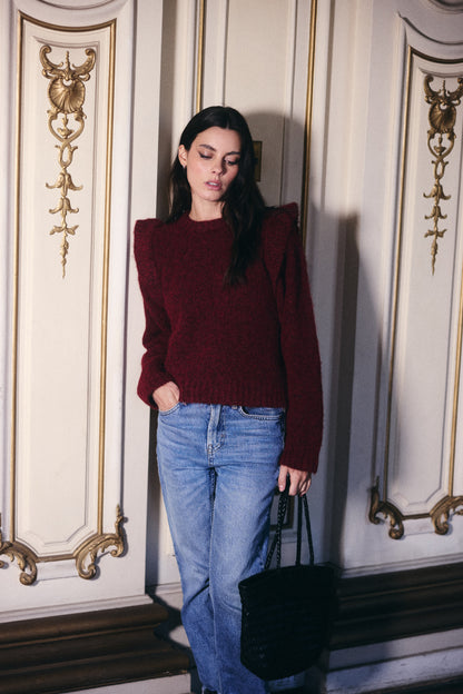 SWEATER MENORCA LANA BURGUNDY