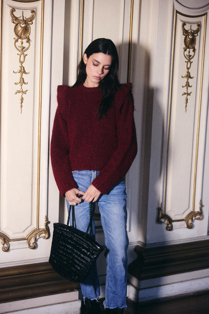 SWEATER MENORCA LANA BURGUNDY