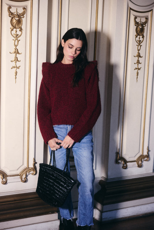 SWEATER MENORCA LANA BURGUNDY