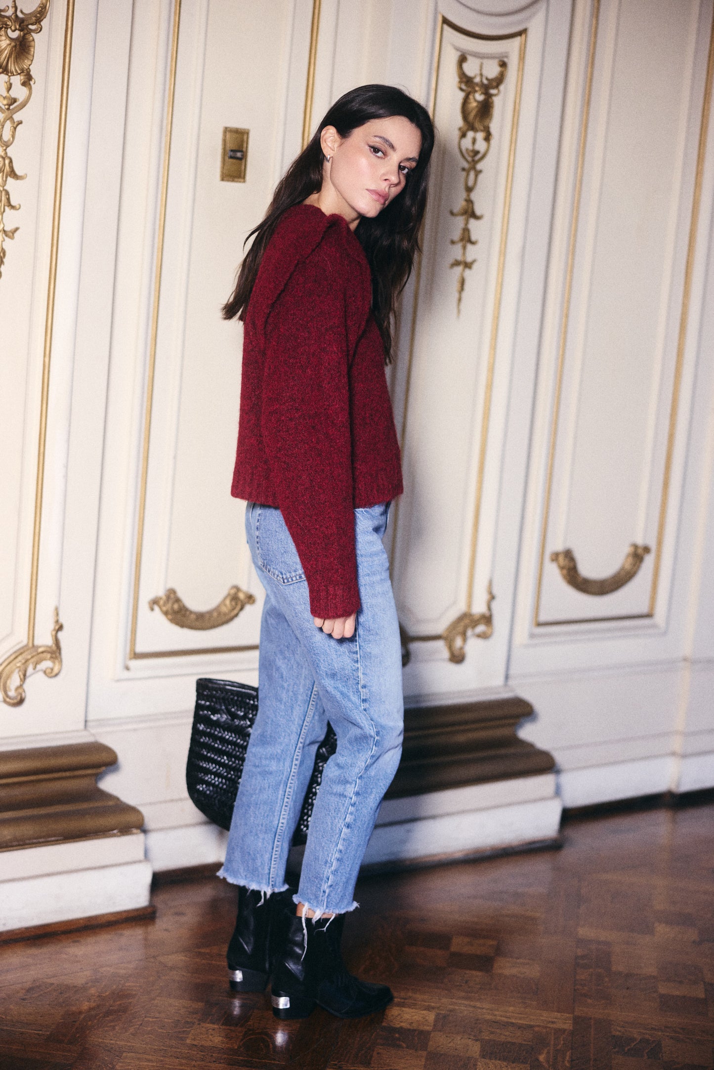SWEATER MENORCA LANA BURGUNDY