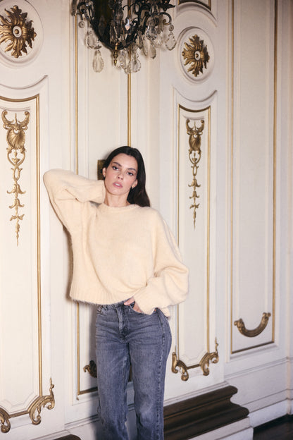 SWEATER CAPRI ALPACA BLANCO INVIERNO