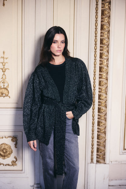 SWEATER MIKONOS LUREX NEGRO