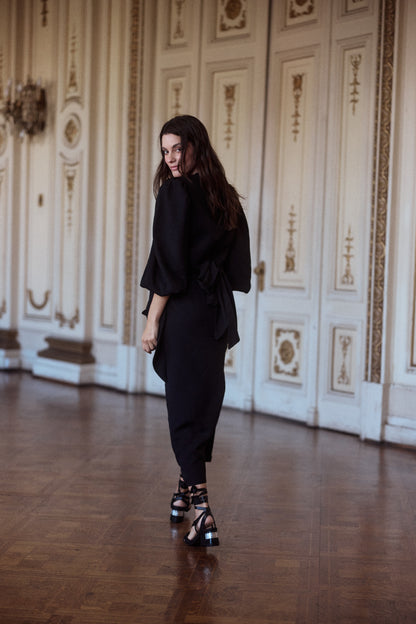 Falda Mallorca solida Negro