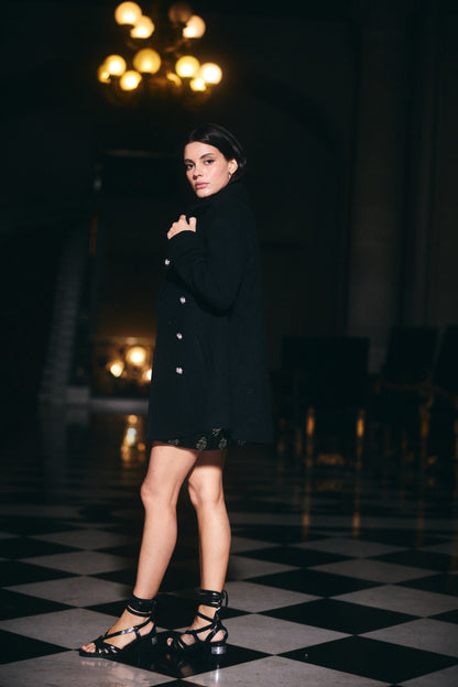 ABRIGO PUGGLIA LANA NEGRO