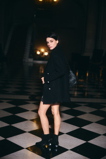 ABRIGO PUGGLIA LANA NEGRO