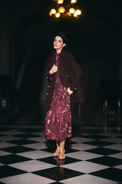 ABRIGO PUGGLIA LANA BURGUNDY