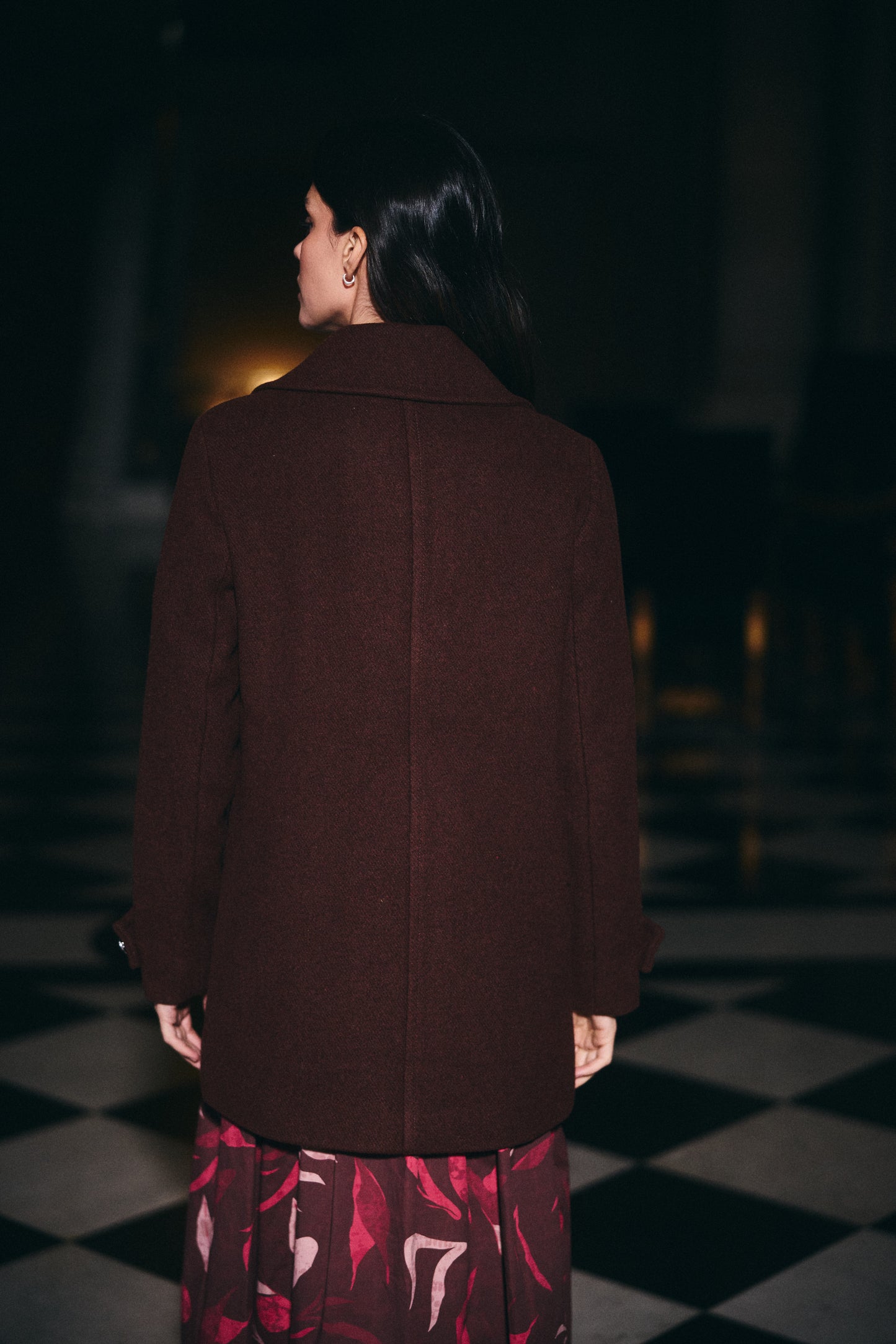 ABRIGO PUGGLIA LANA BURGUNDY