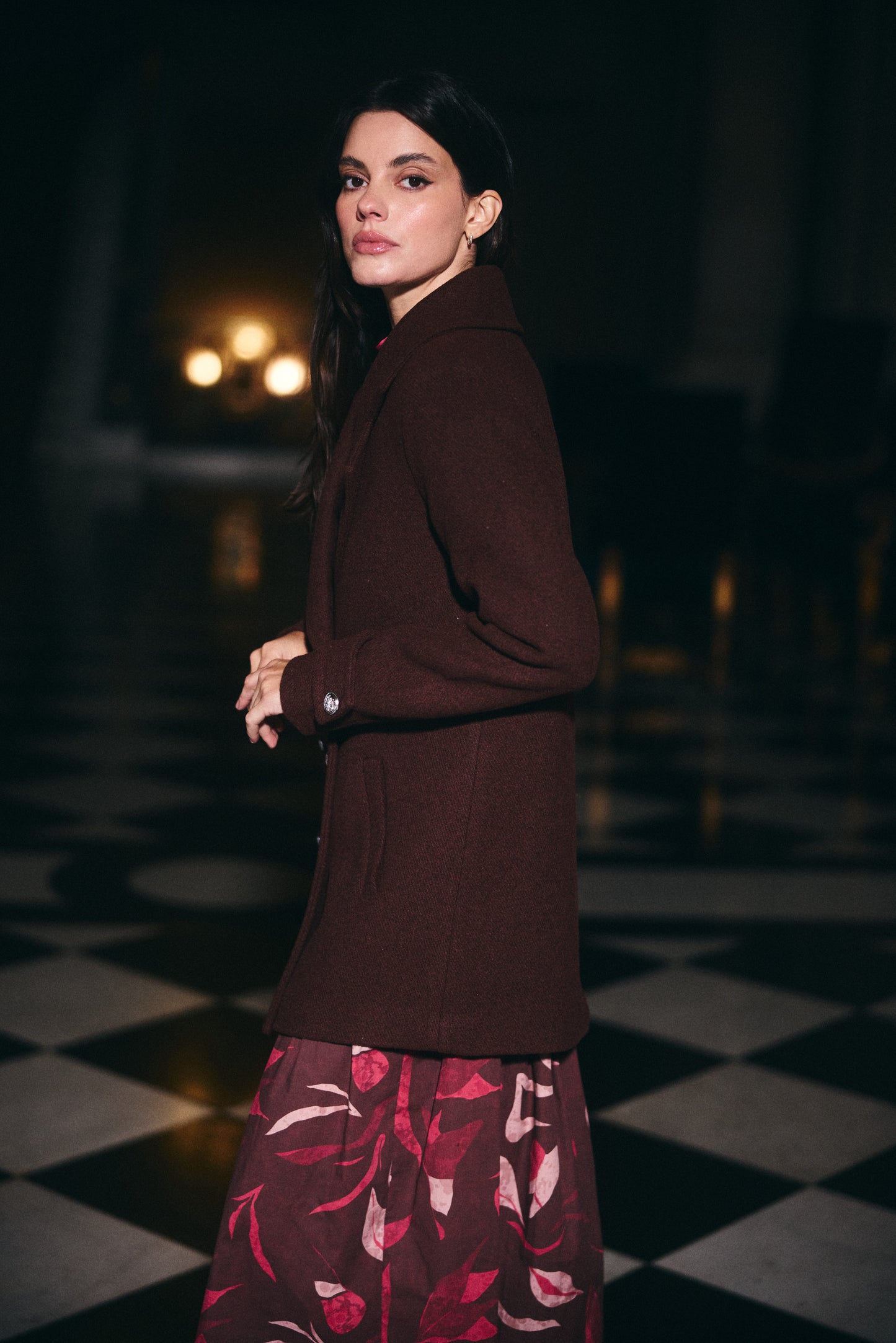 ABRIGO PUGGLIA LANA BURGUNDY