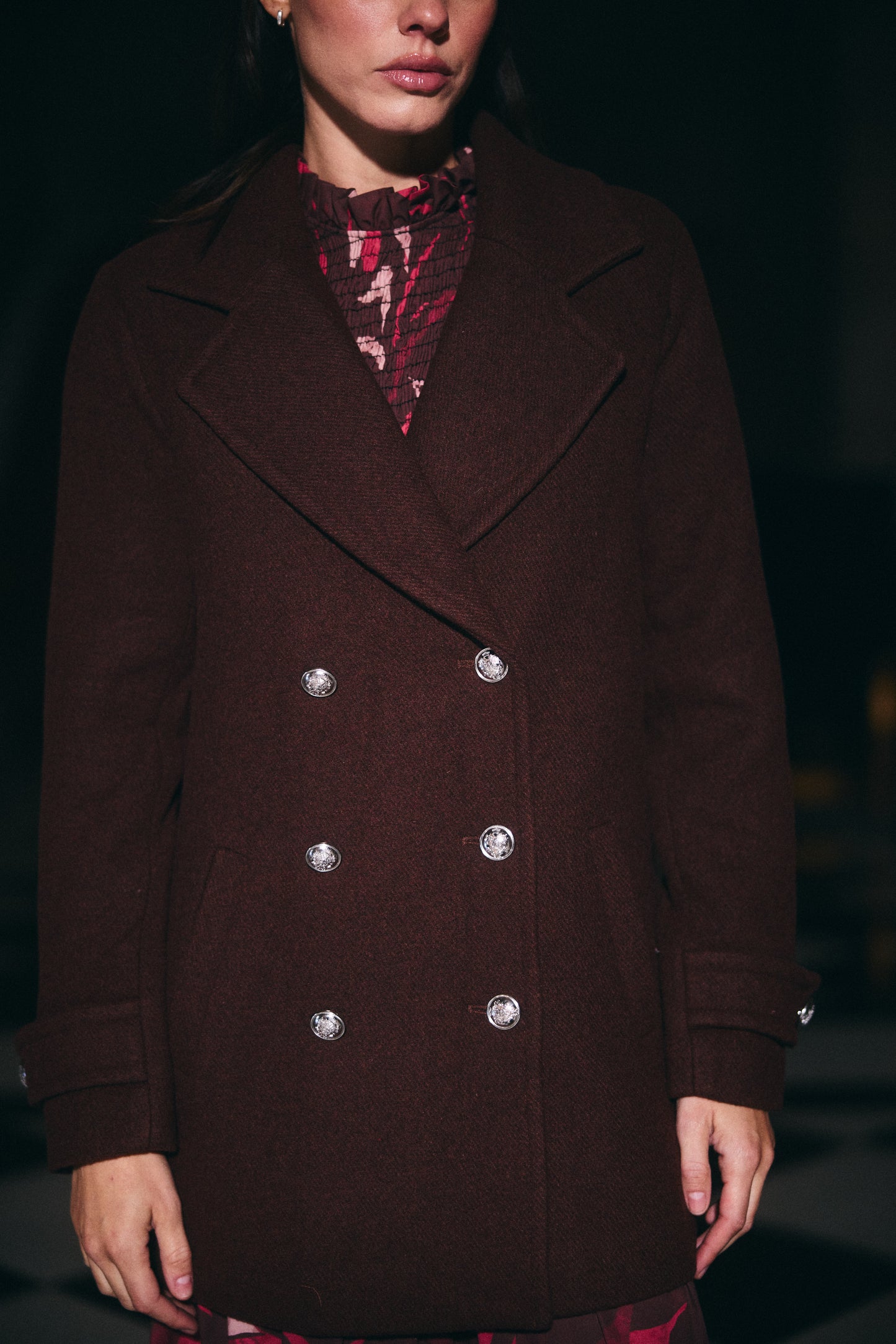 ABRIGO PUGGLIA LANA BURGUNDY