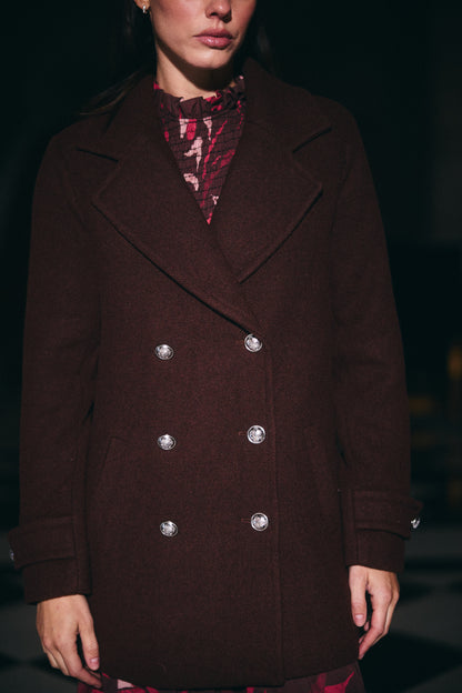 ABRIGO PUGGLIA LANA BURGUNDY