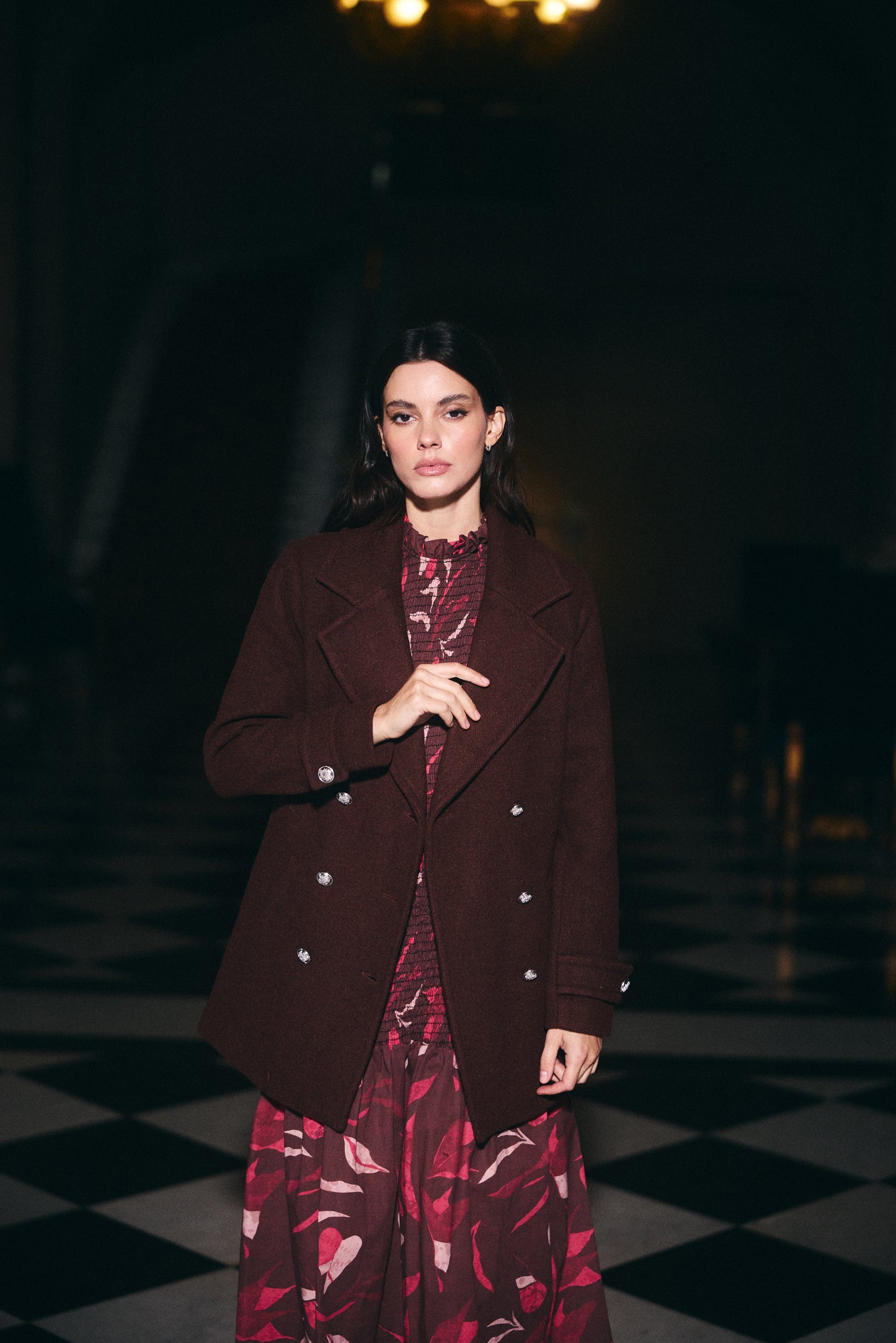 ABRIGO PUGGLIA LANA BURGUNDY