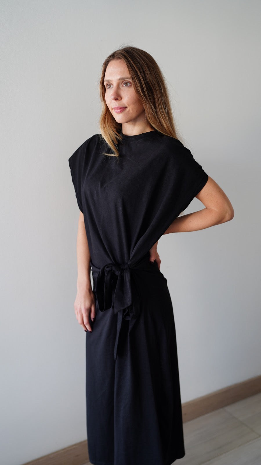 Vestido Capri Negro Algodón Pima