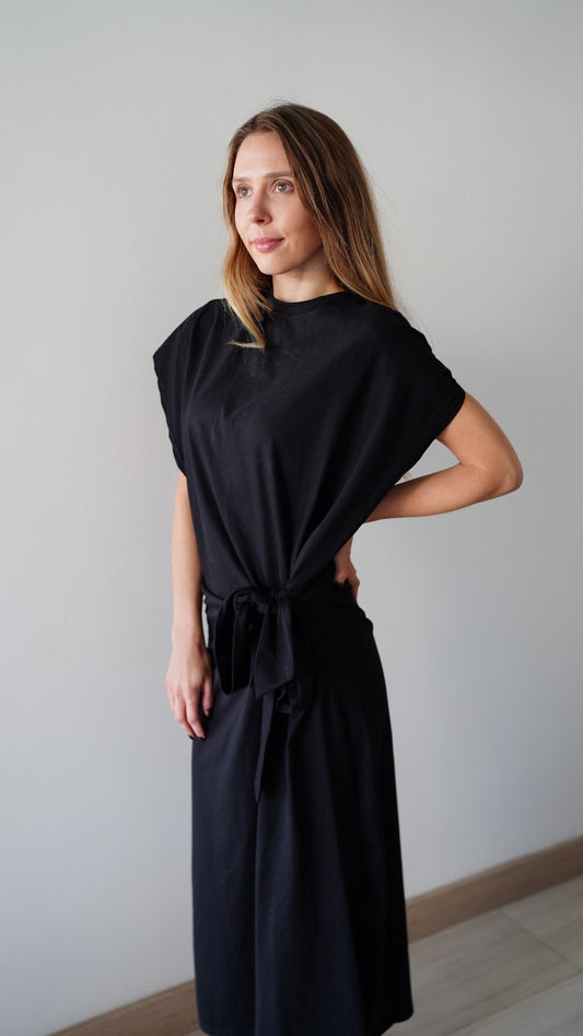 Vestido Capri Negro Algodón Pima