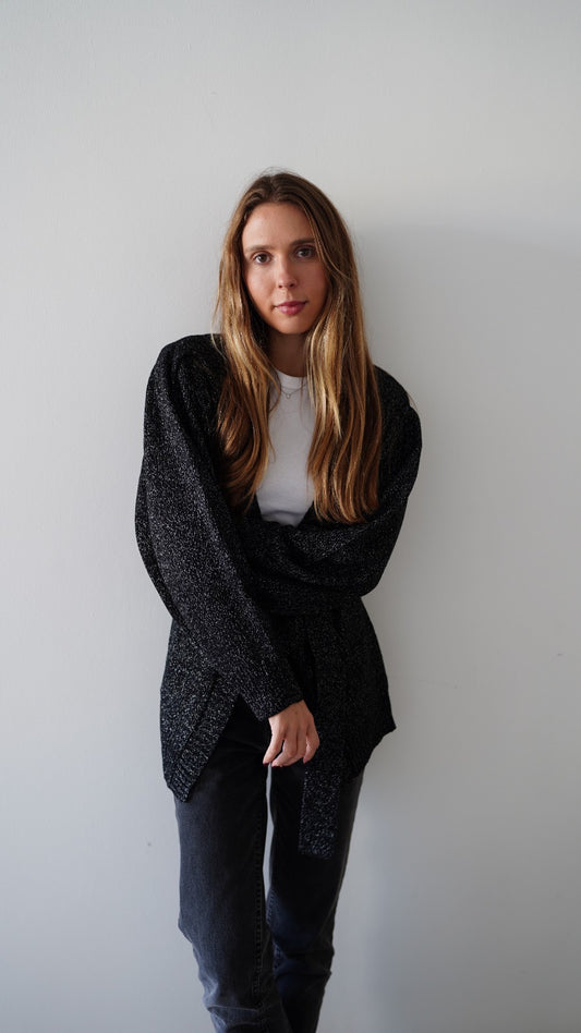 SWEATER MIKONOS LUREX NEGRO