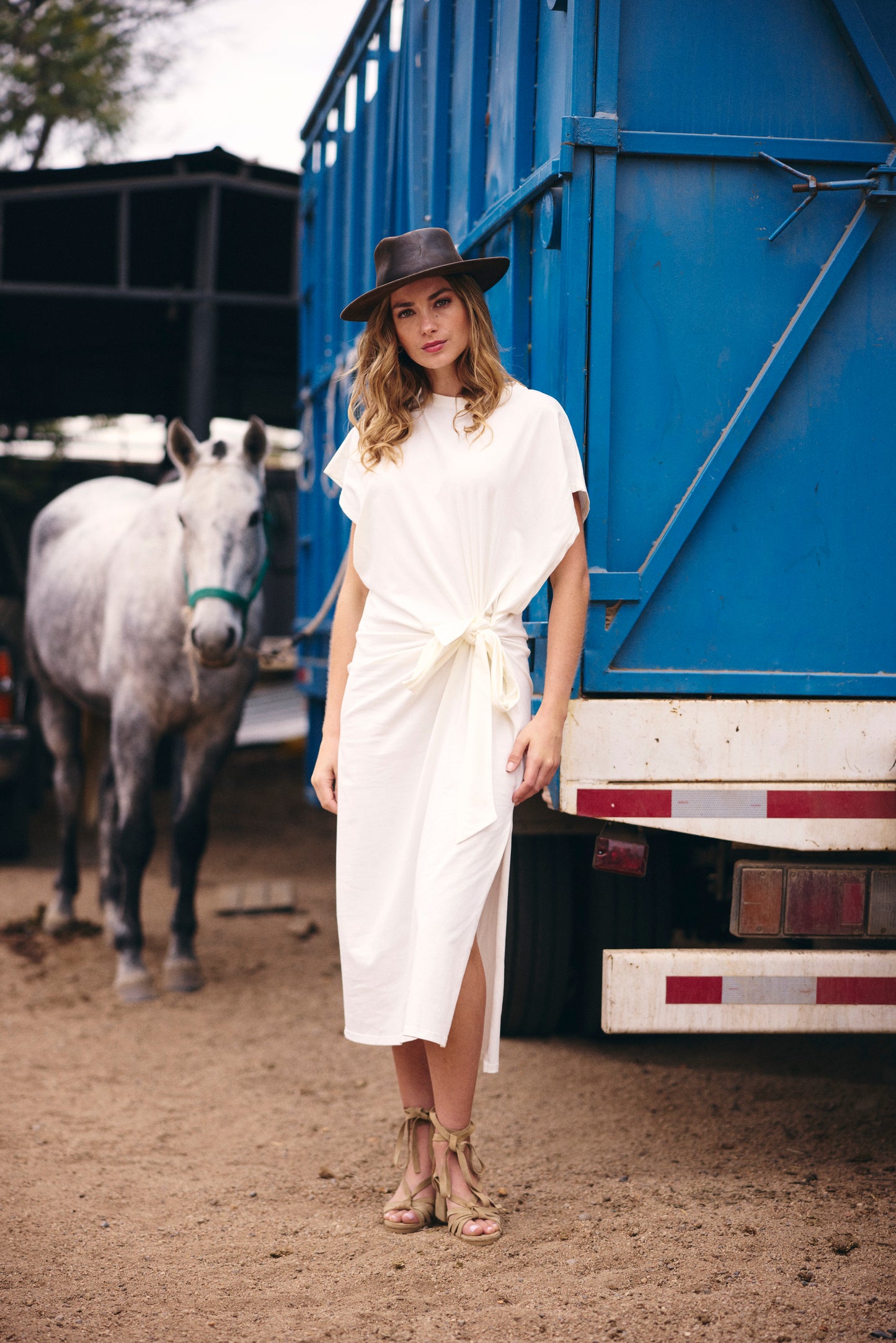 Vestido Capri Blanco Algodón Pima