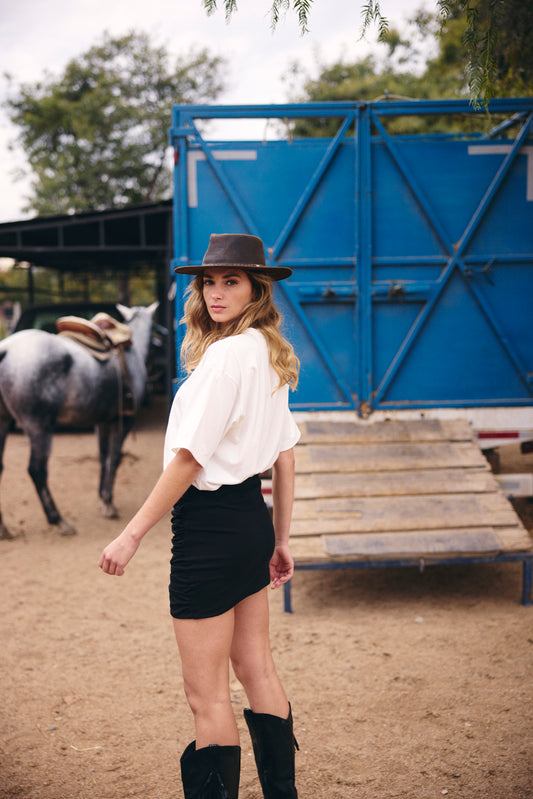 Polera Malaga Blanca Algodón Pima