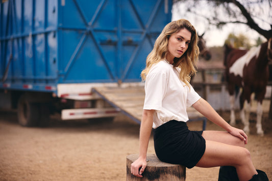 Polera Malaga Blanca Algodón Pima