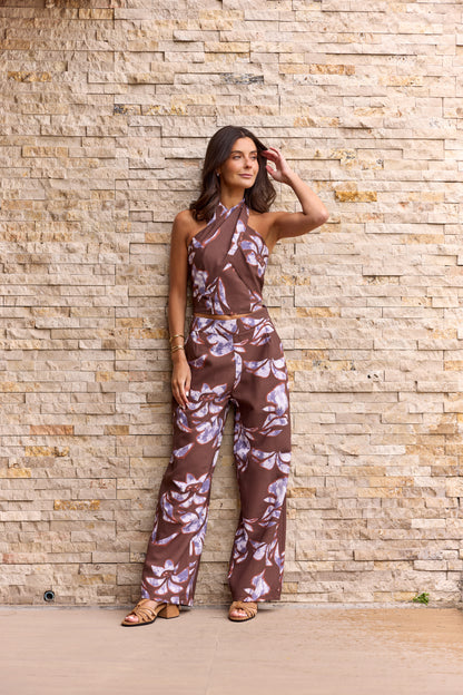 Pantalon Tulum Estampado Chocolate