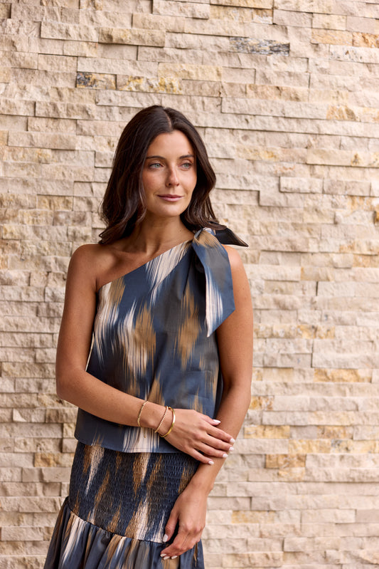 Top Bali Estampado Azul