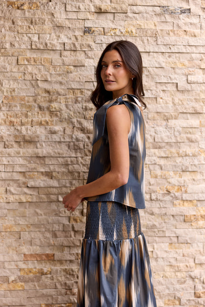 Top Bali Estampado Azul