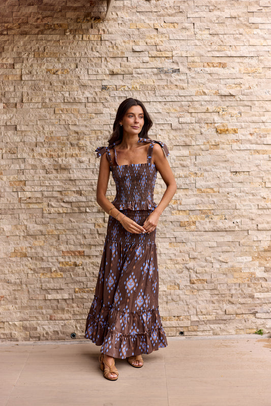 Blusa Menorca Estampado Café (entrega 15 diciembre)