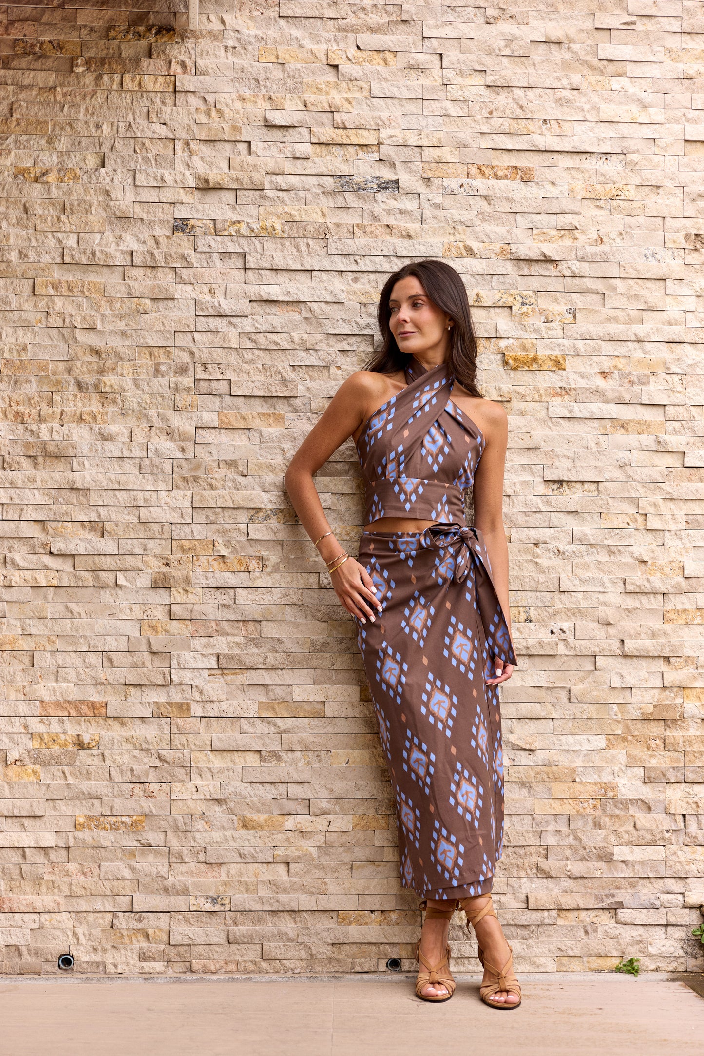 Top Ibiza Estampado Café (PRE ORDER ENTREGA 9 febrero)