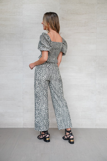 Pantalon Canarias Estampado Negro con Blanco (PREVENTA ENTREGA 15 OCT)