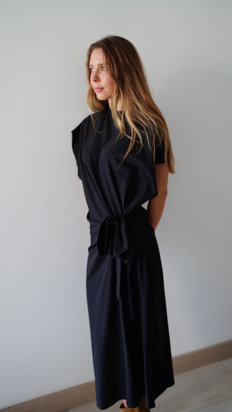 Vestido Capri Negro Algodón Pima