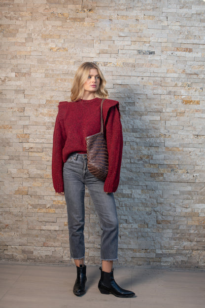 SWEATER MENORCA LANA BURGUNDY