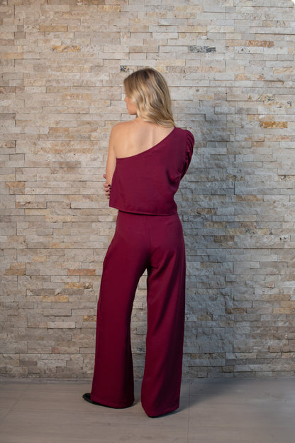 Blusa Mallorca solida Burgundy