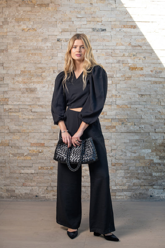 Pantalon Tulum solido Negro