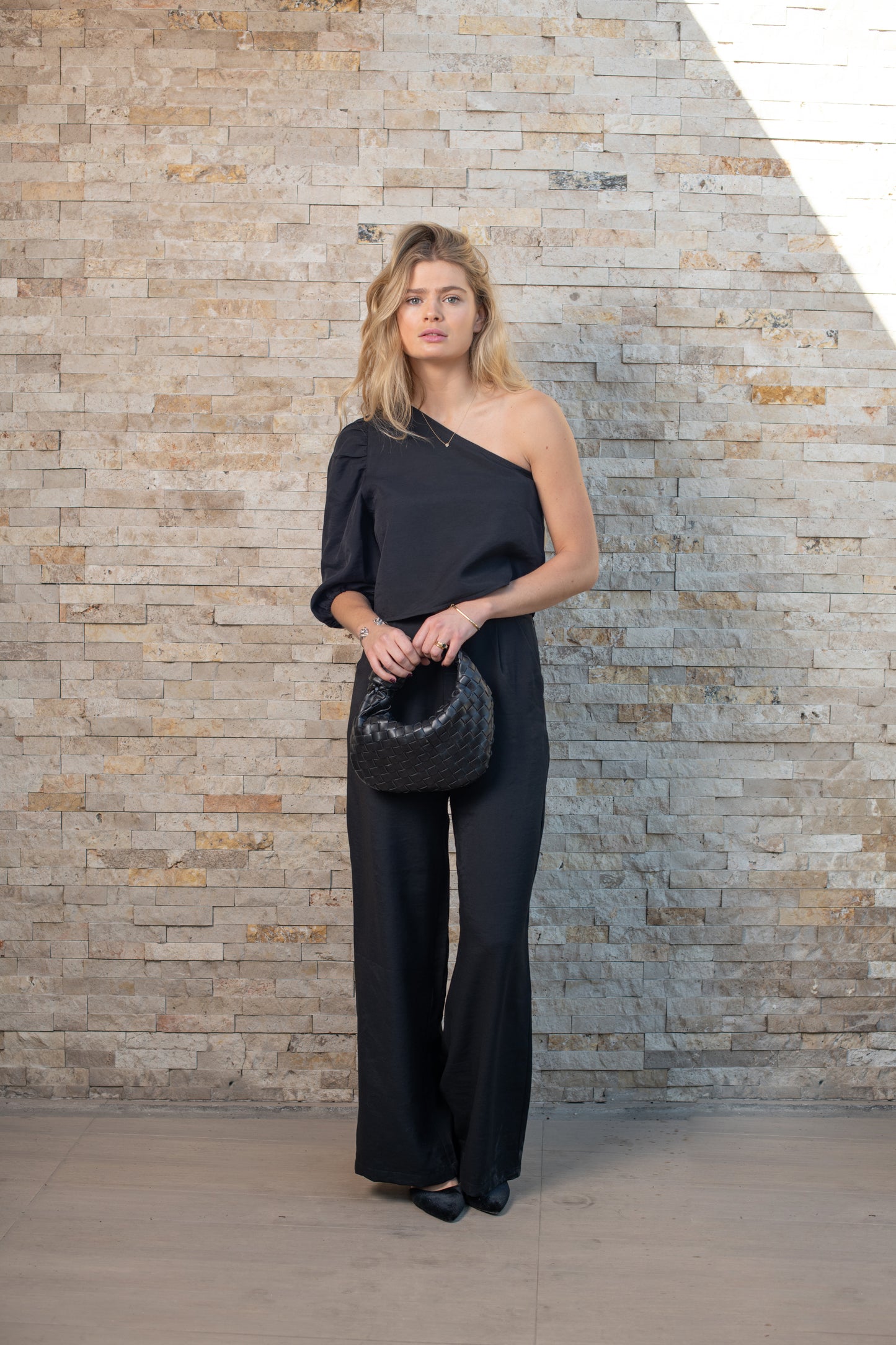 Blusa Mallorca solida Negro