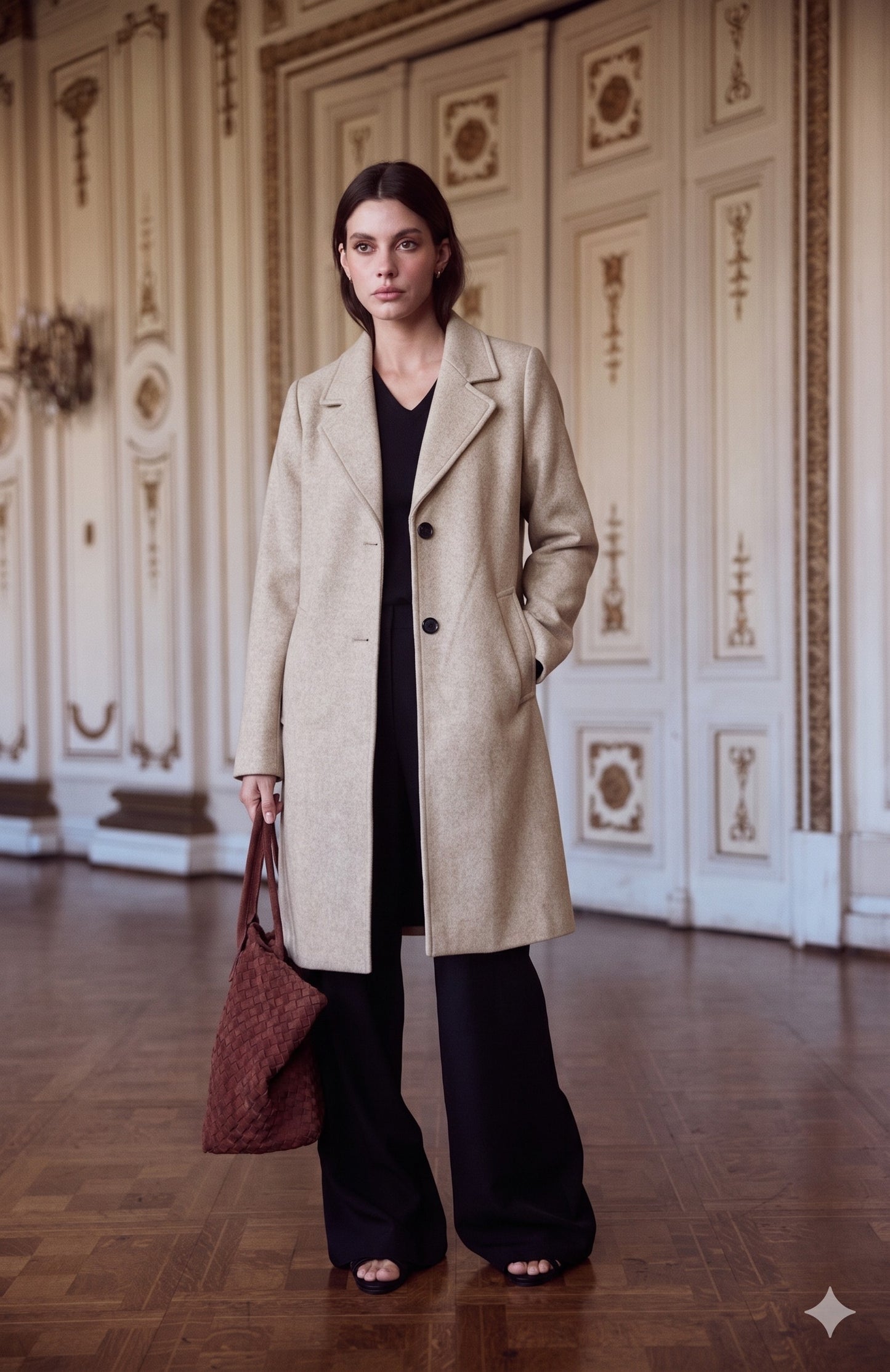 ABRIGO SICILIA LANA GRIS CLARO