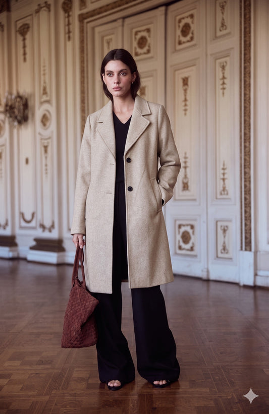 ABRIGO SICILIA LANA GRIS CLARO