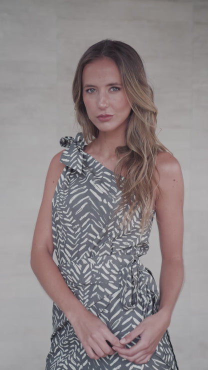 Falda Capadoccia Estampado Negro con Blanco (PREVENTA ENTREGA 15 OCT)
