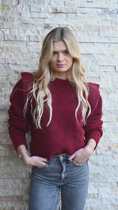 SWEATER MENORCA LANA BURGUNDY